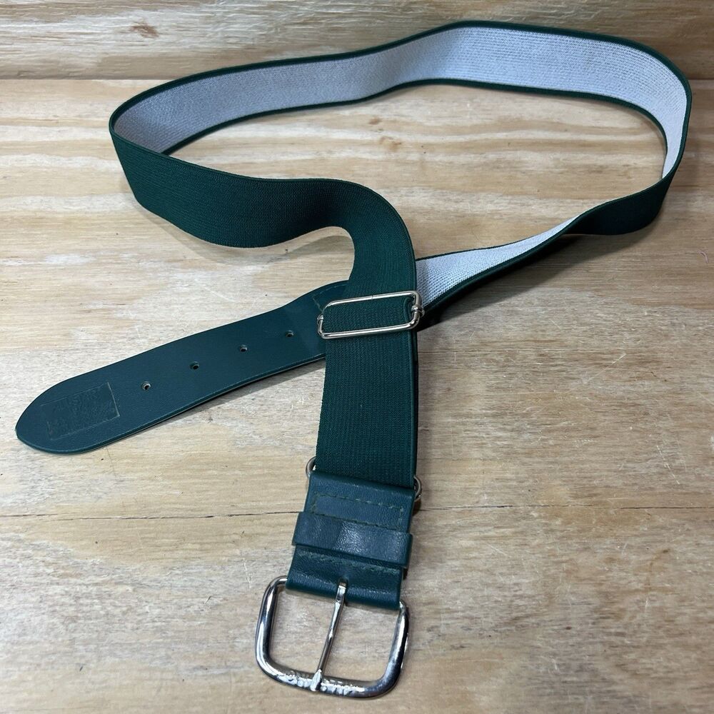 All-Star 1570 Baseball Softball Elastic Belt Dark Green Adjustable Adult OS 1.5"